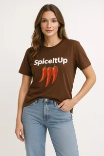 تیشرت کراپ طرح فلفلspicelt up